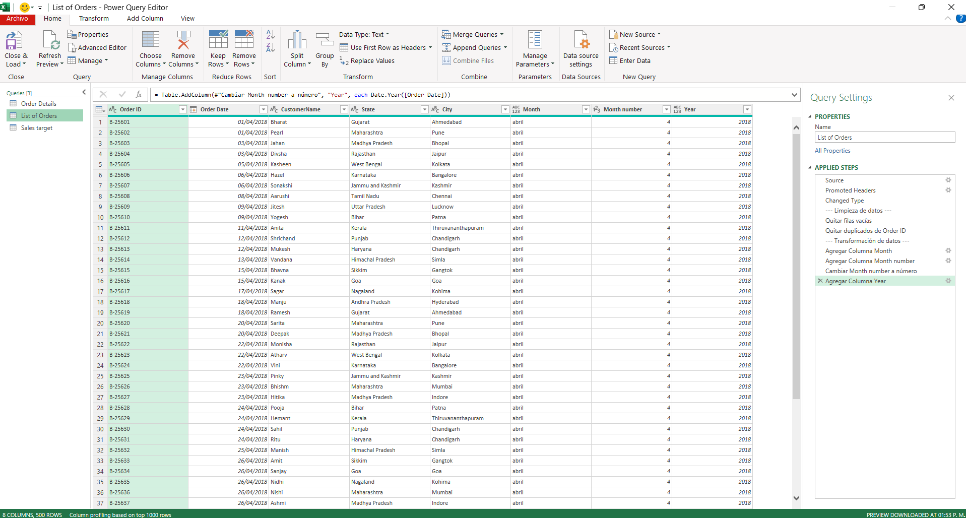 ETL en Power Query